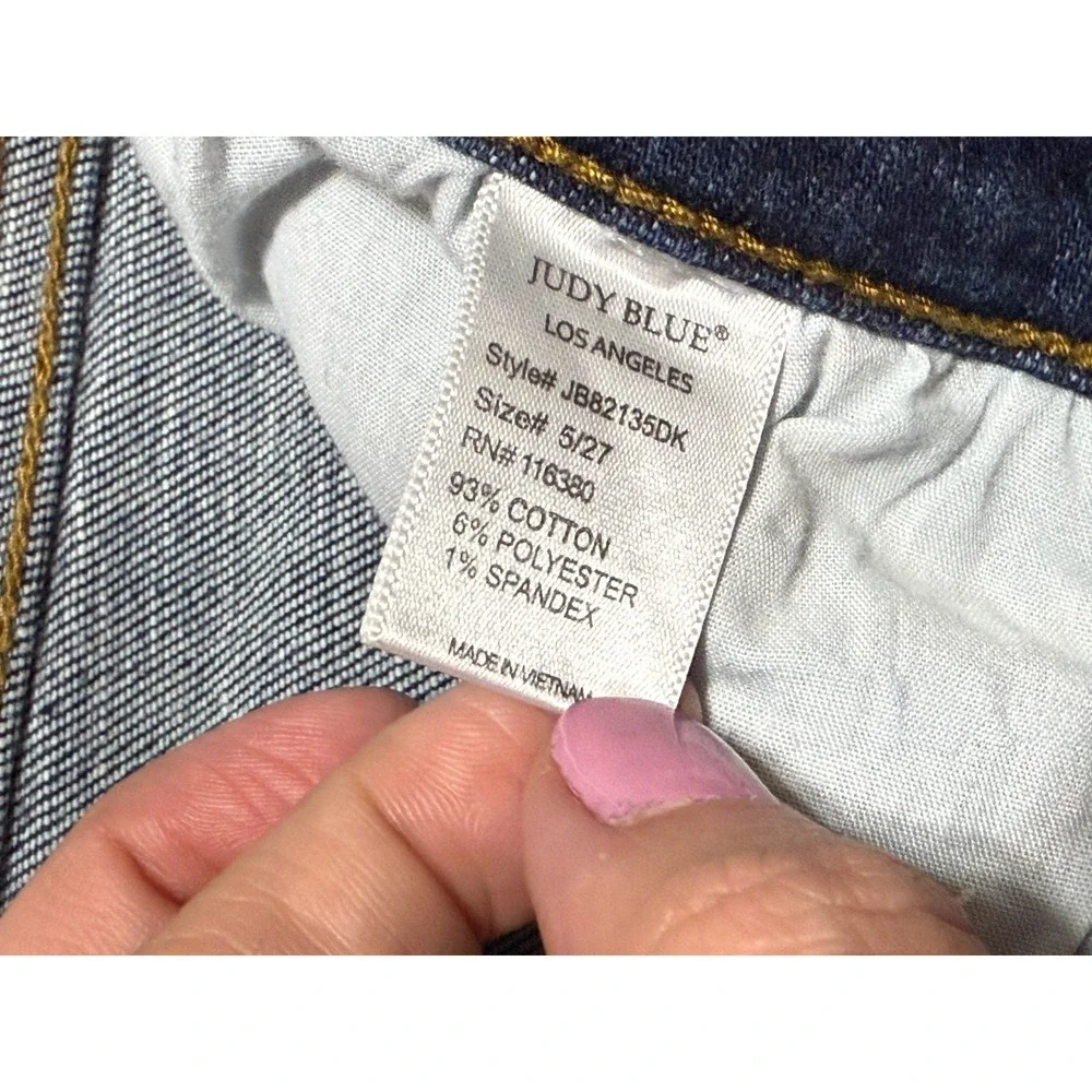 Judy Blue Jeans, Women's Size 5/27, Blue, Denim, Skinny Fit, Distressed, Pockets - Picture 7 of 12